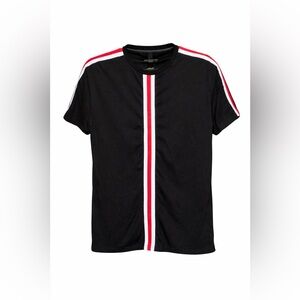 Brooklyn Laundry Stripe Streetwear Tee Mens Medium Black Red White